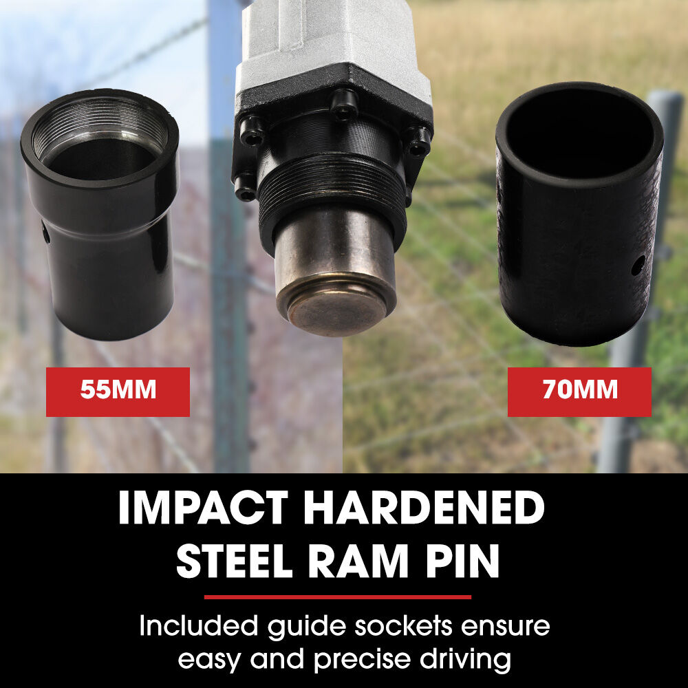 BAUMR-AG HP480 55cc 4-Stroke Petrol Post Driver, with 2 Piling Socket Sleeves