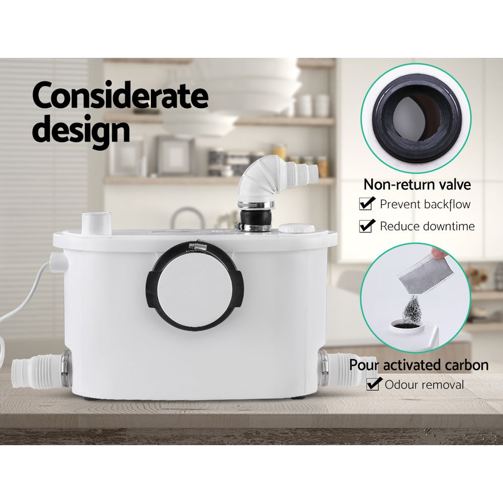 Giantz Macerator Sewerage Pump Waste Water Marine Toilet Disposal Unit Clean