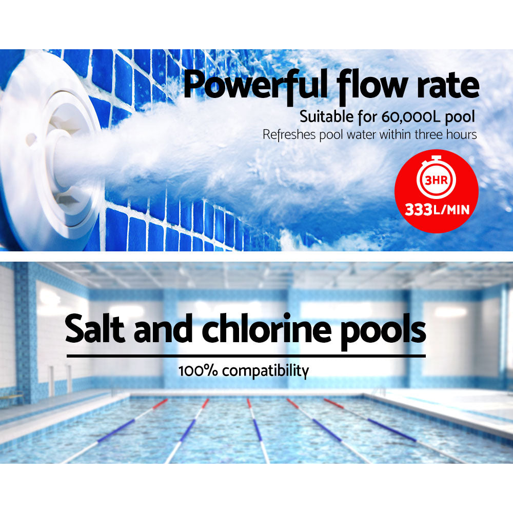 Heavy-Duty 1200W Pool Pump for Salt and Chlorine Water