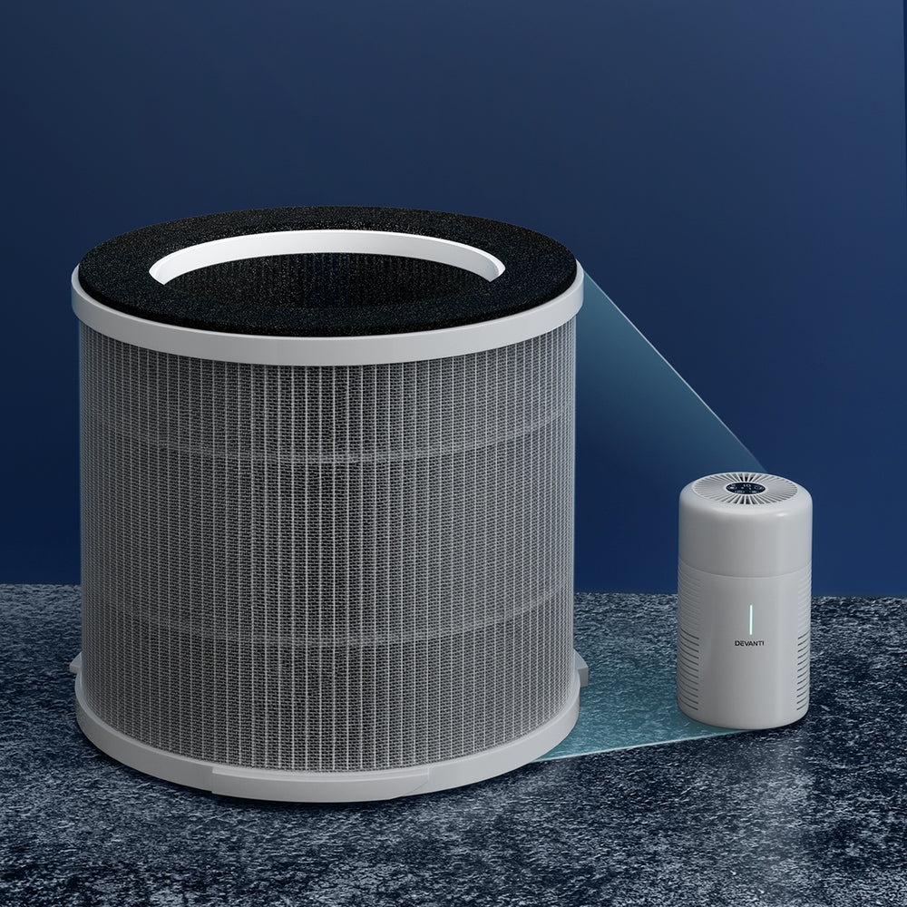 Devanti Triple-Action HEPA H11 Air Purifier Replacement Filter with Activated Carbon