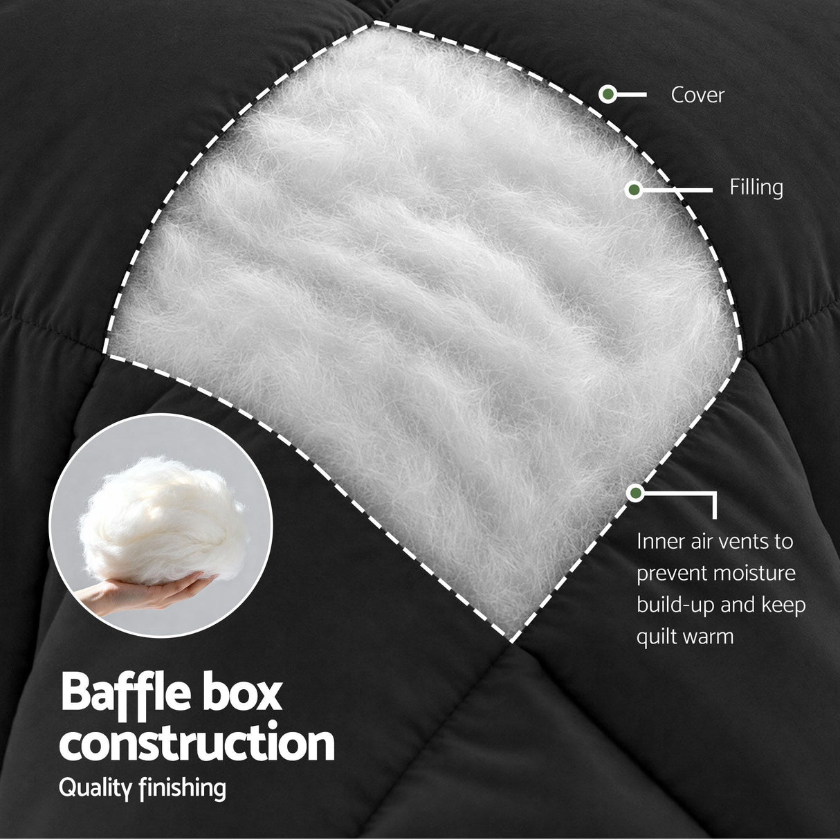 Giselle 200GSM Bamboo Microfibre Queen Quilt Lightweight All Season Doona Duvet