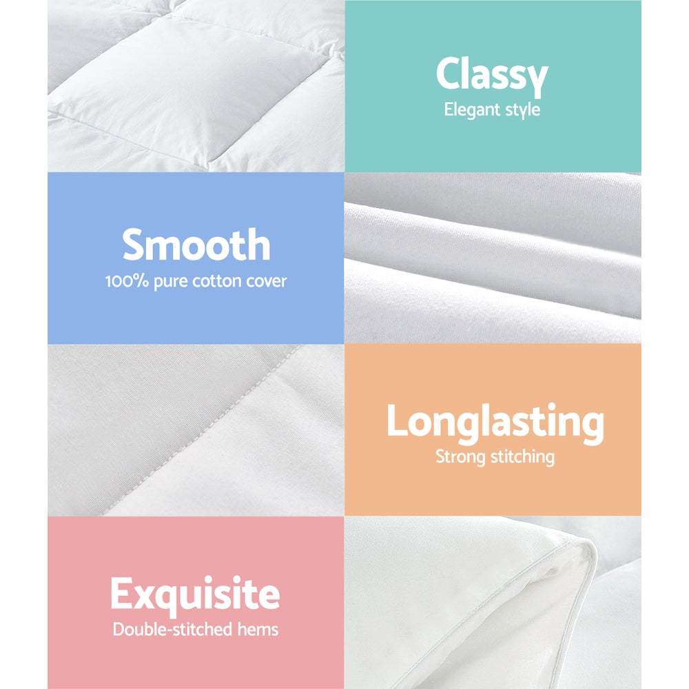 Giselle Bedding 800GSM Goose Down Feather Quilt Super King