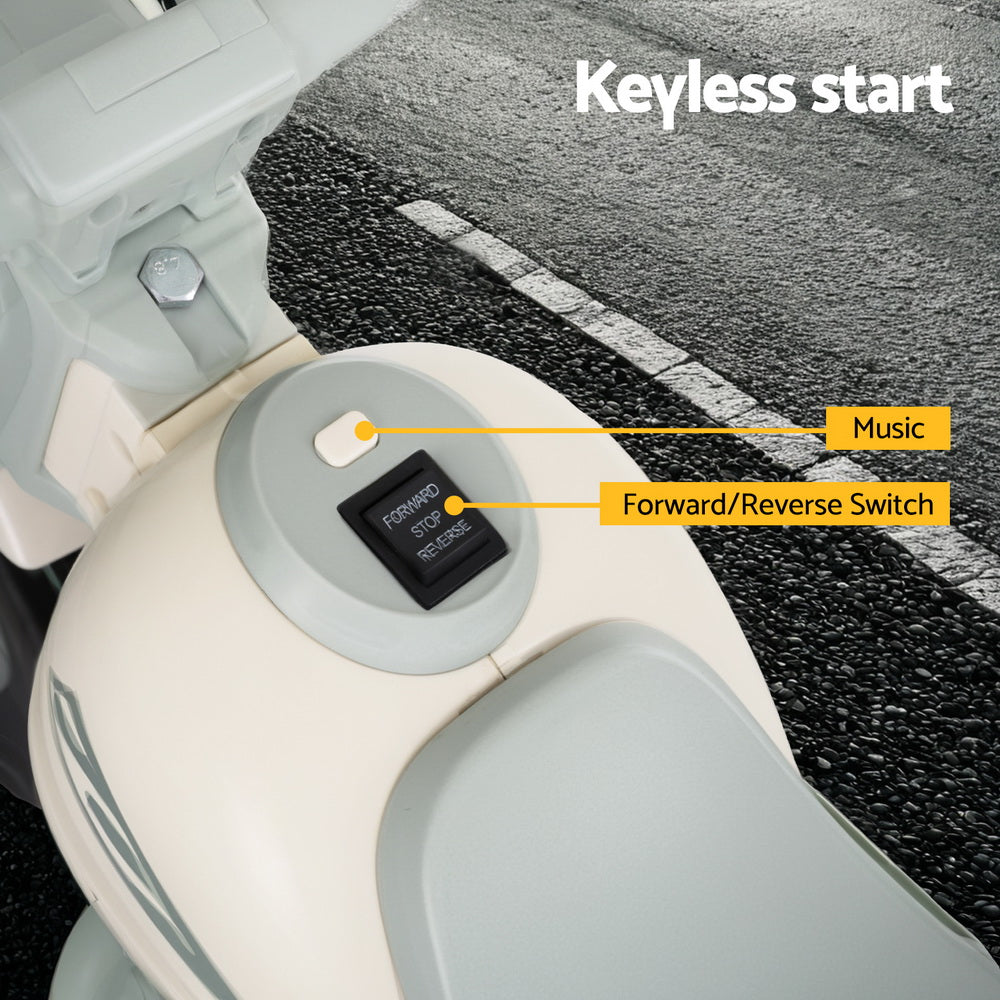 Rigo Green Electric Kids Ride-On Motorcycle with Bubble Maker and Music