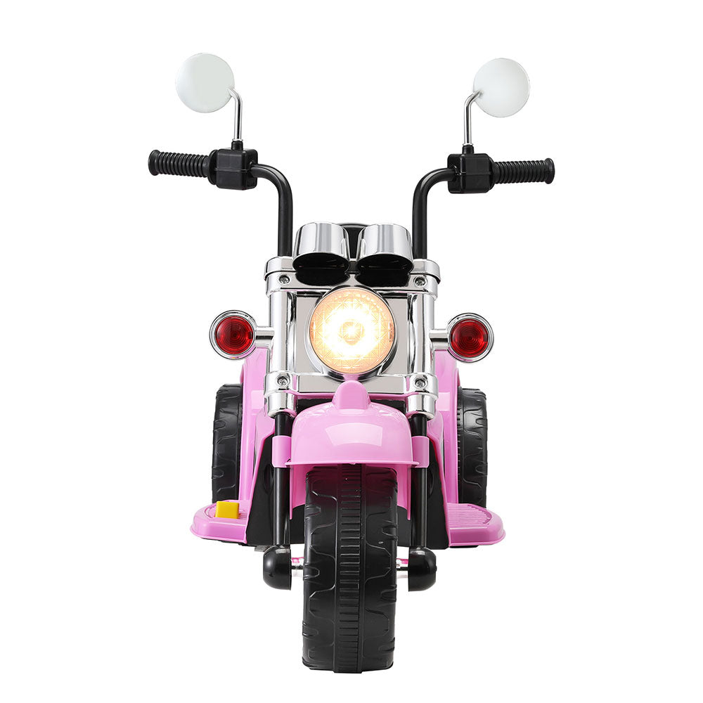 Rigo Electric Kids Motorbike Ride-On Toy with Music and Horn - 6V Pink