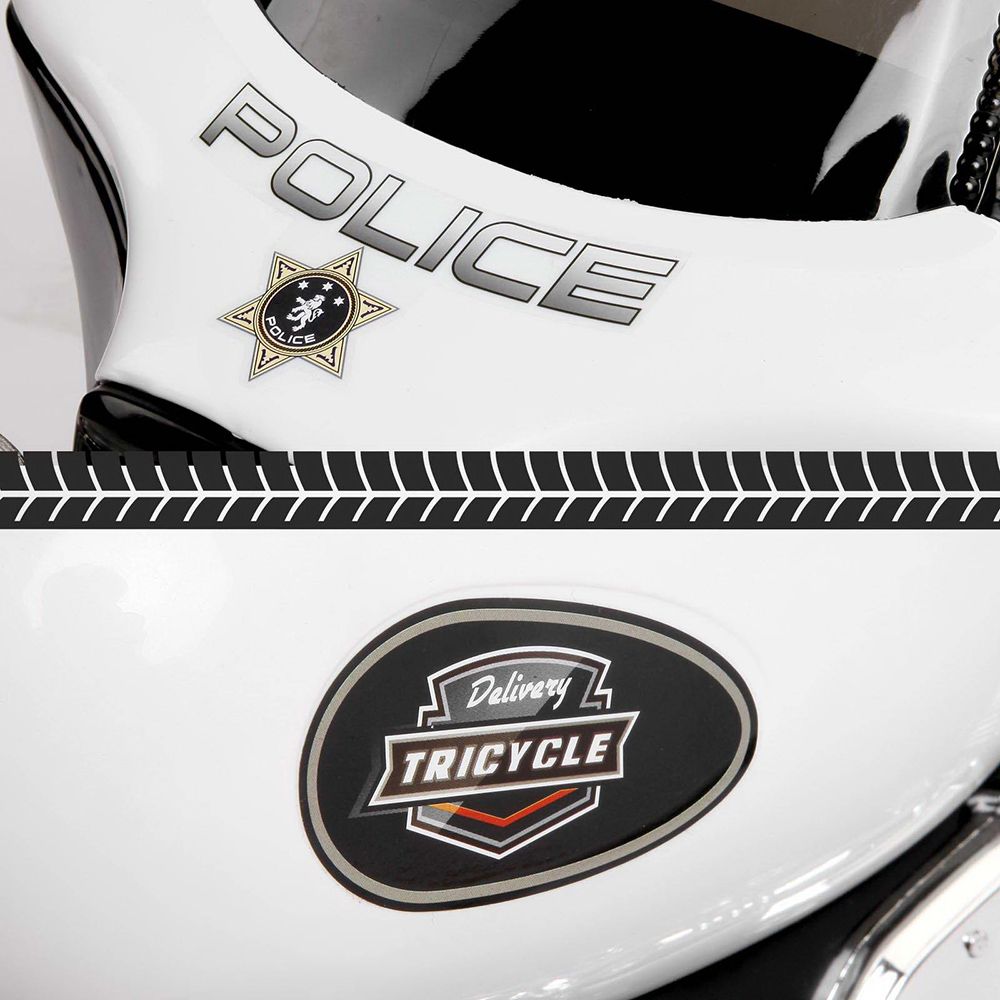 Rigo Kids Electric Ride On Patrol Police Car Harley-Inspired 6V Black
