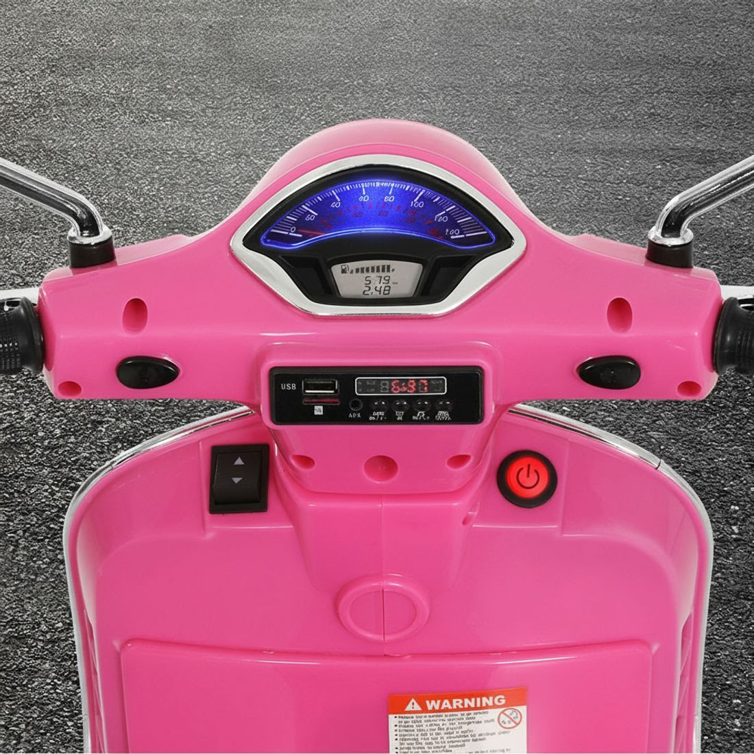 Kids Electric Ride On Car Motorcycle Motorbike Vespa Licensed GTS Pink