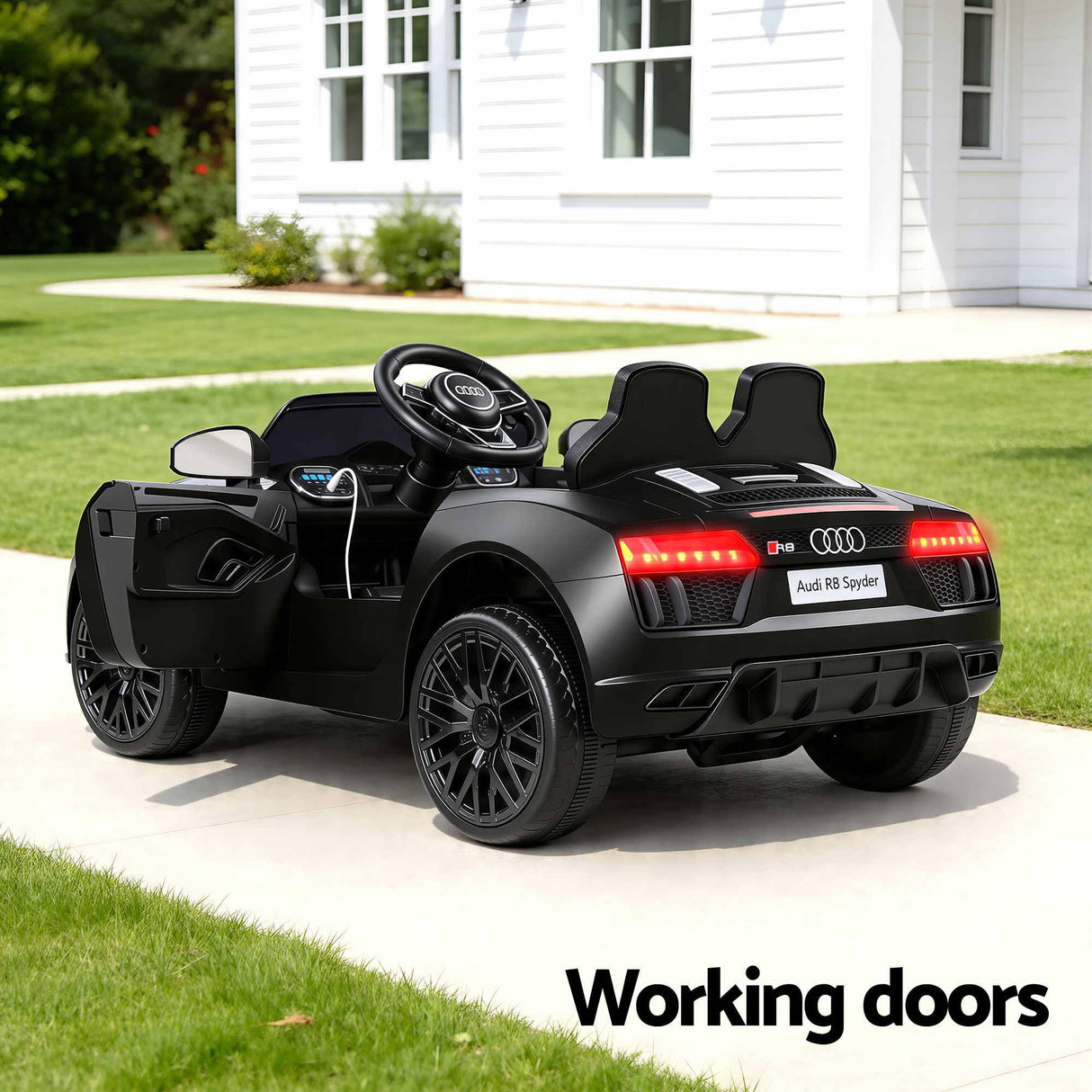Kids Ride On Car Audi R8 Licensed Sports Electric Toy Cars Black