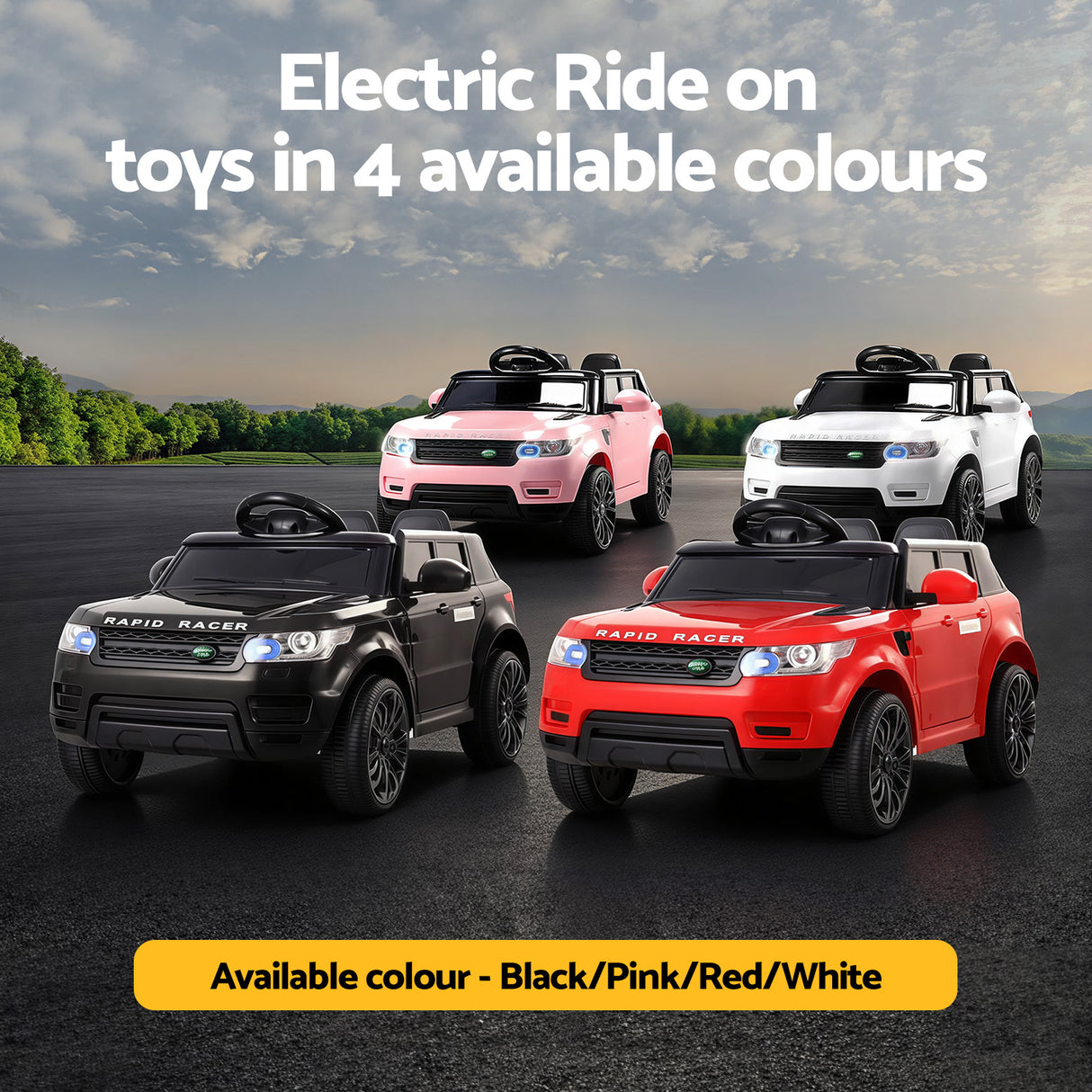 Rigo Ride On Car Kids Electric Ride On Cars SUV Remote 12V Black