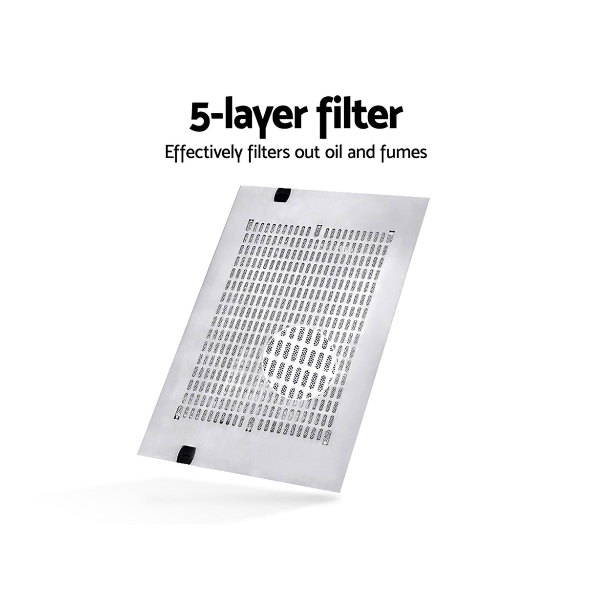 Devanti 60cm Stainless Steel Kitchen Canopy Range Hood with LED Lighting and Powerful Extraction