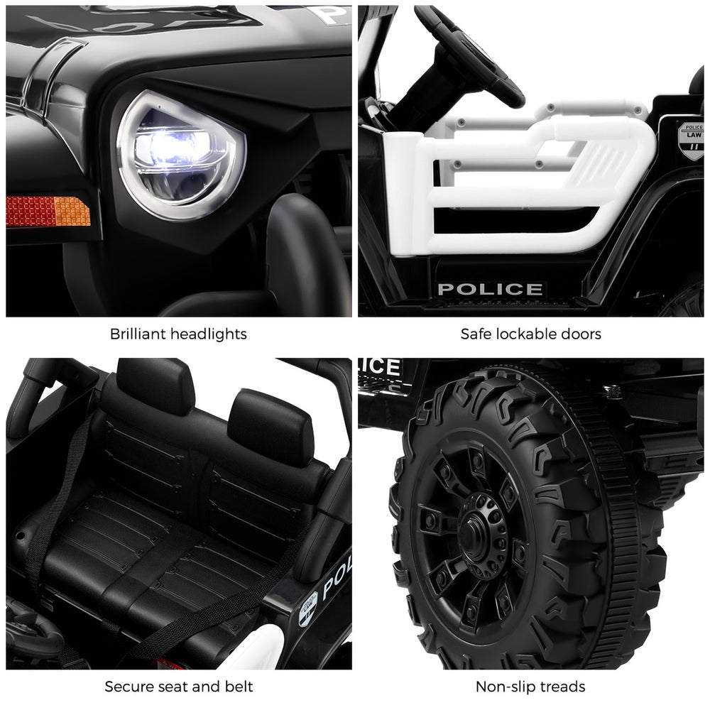 Mazam Kids Police Ride On Car 12V Electric Remote Control Battery