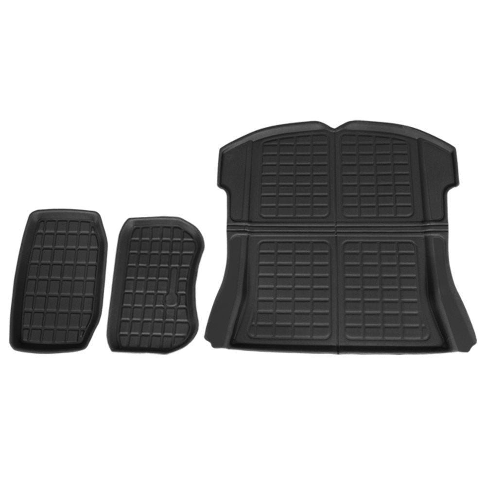 3-Piece Custom Fit Rubber Mat Set for Tesla Model 3 (2021-2022) - Front and Rear Trunk Protection