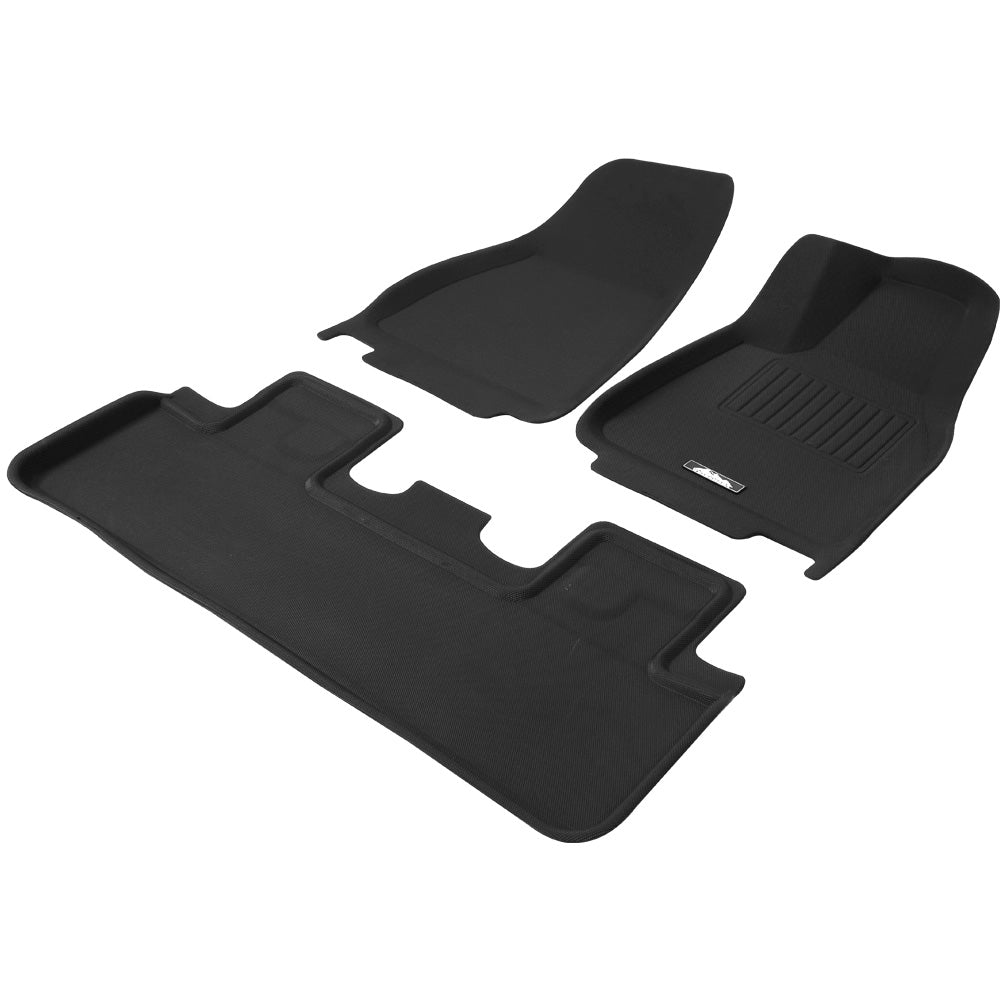 Weisshorn Custom Fit Rubber Floor Mats for Tesla Model Y RHD (2021-2024) - Front and Rear Set