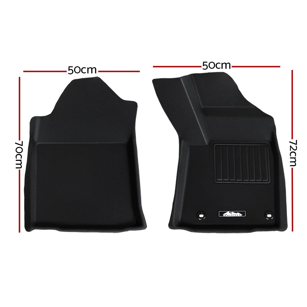 Weisshorn Durable Rubber Floor Mats for Toyota Hilux Dual Cab (2015-2022)