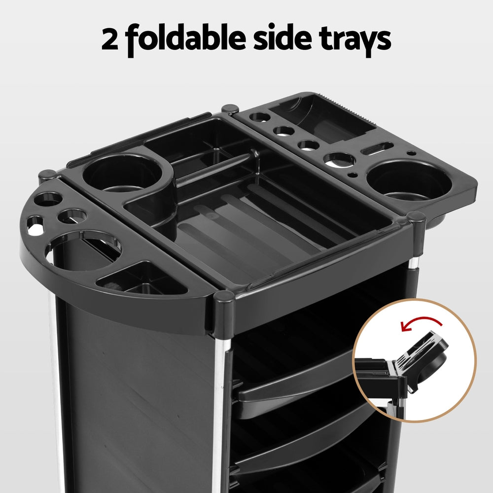 Elegant Mobile Salon Trolley Cart with 6-Tier Storage for Beauty Professionals