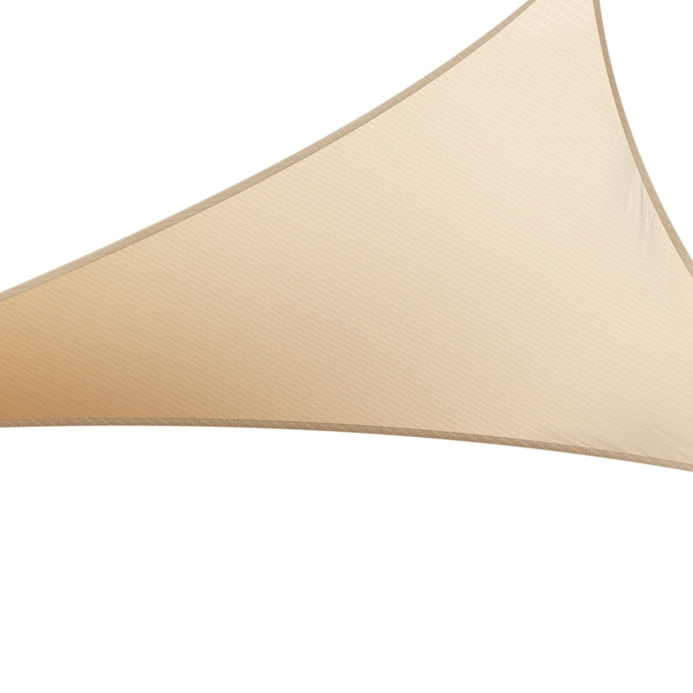 Instahut Commercial Grade Triangle Shade Sail - 6.1m Sun Canopy in Sand Beige