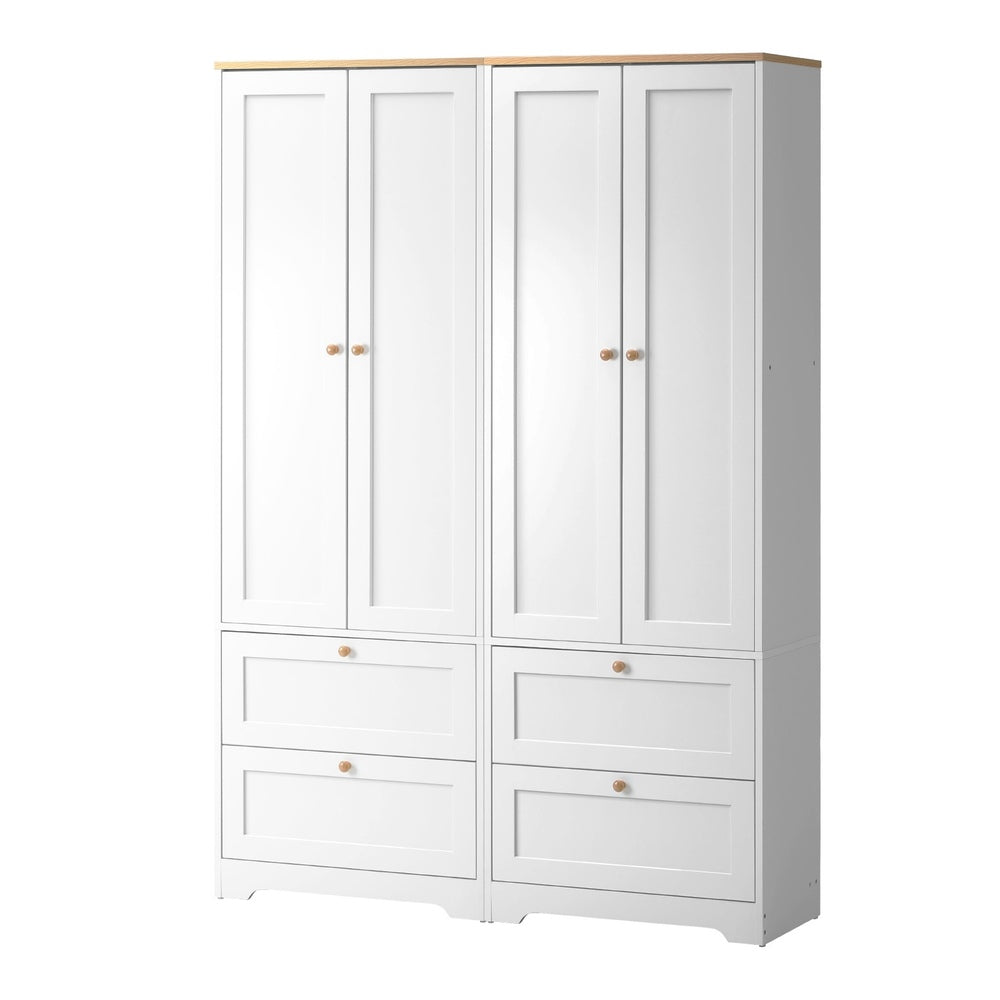 Oikiture 2x Buffet Sideboard Storage Cabinet Cupboard Hallway Wardrobe