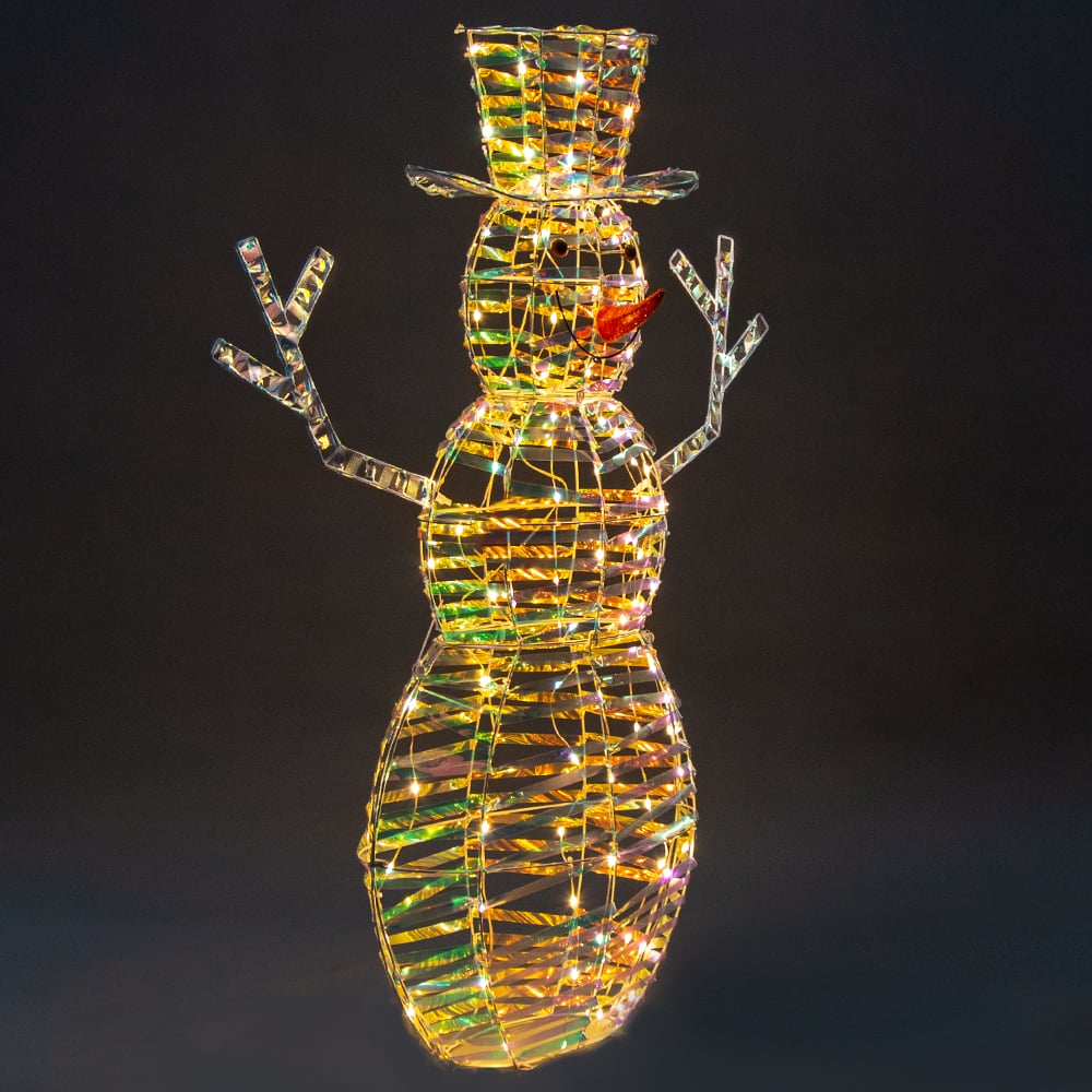 Christabelle Christmas Snowman Twinkle Lights Iridescent Indoor Outdoor 120cm