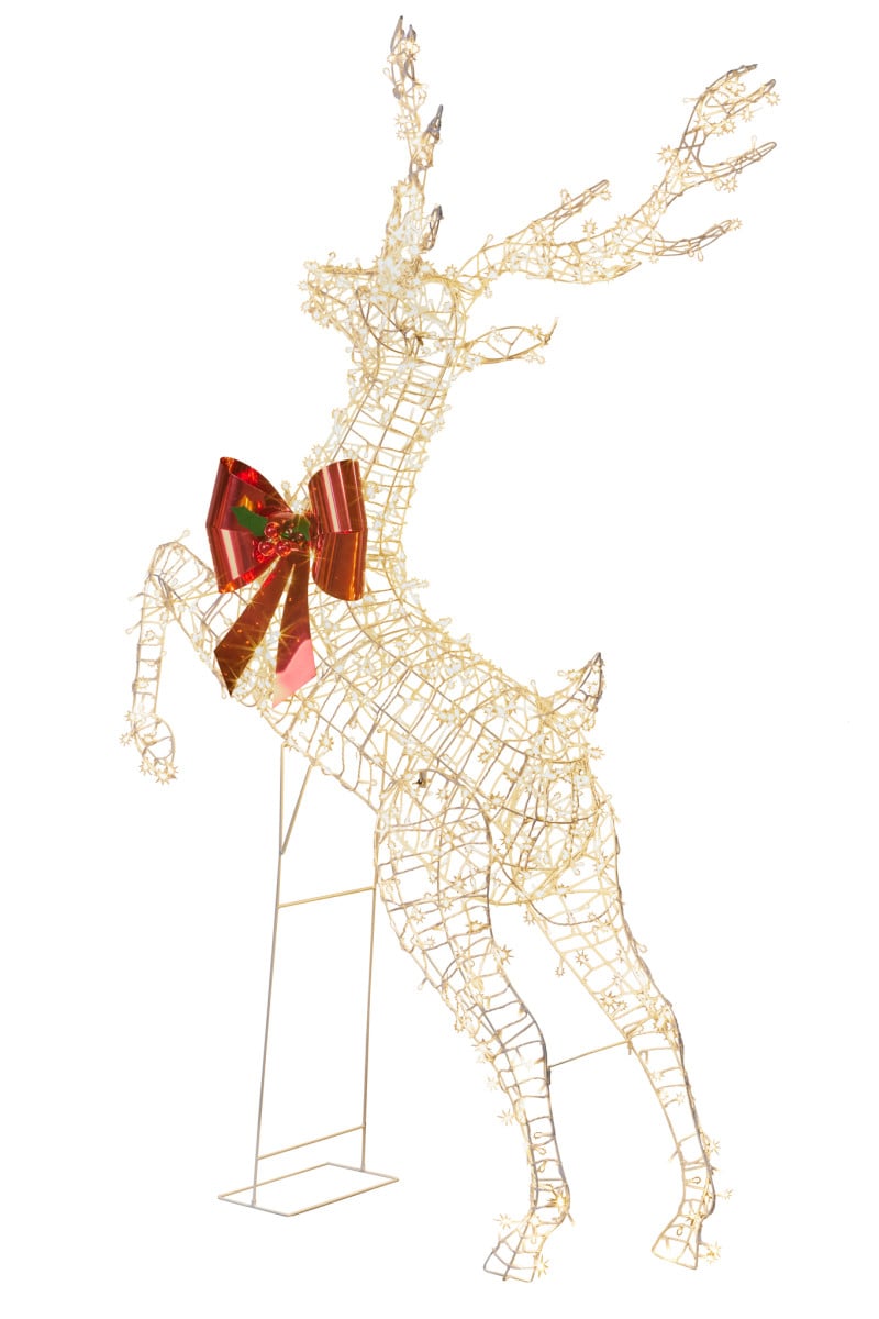 Christabelle Full Light Rearing Reindeer w/ 800 Twinkle Lights Indoor Outdoor 206cm