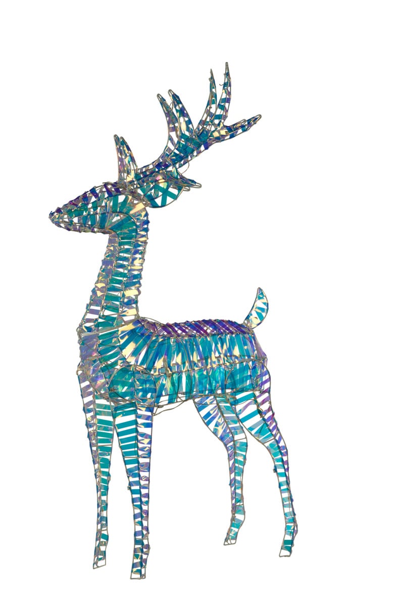 Christabelle Christmas Reindeer Twinkle Lights & Iridescent Finish Indoor/Outdoor