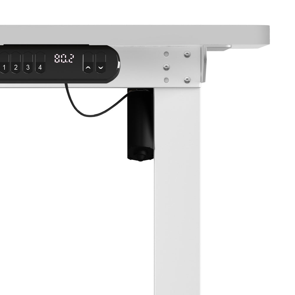 Oikiture 120CM Electric Standing Desk Single Motor White