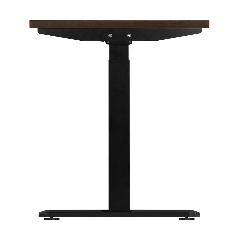 Oikiture Sit-Stand Desk Height Adjustable Desk Black&Walnut