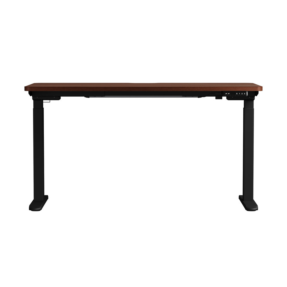 Oikiture Standing Desk Wireless Charging Dual Motor 140CM Black&Walnut