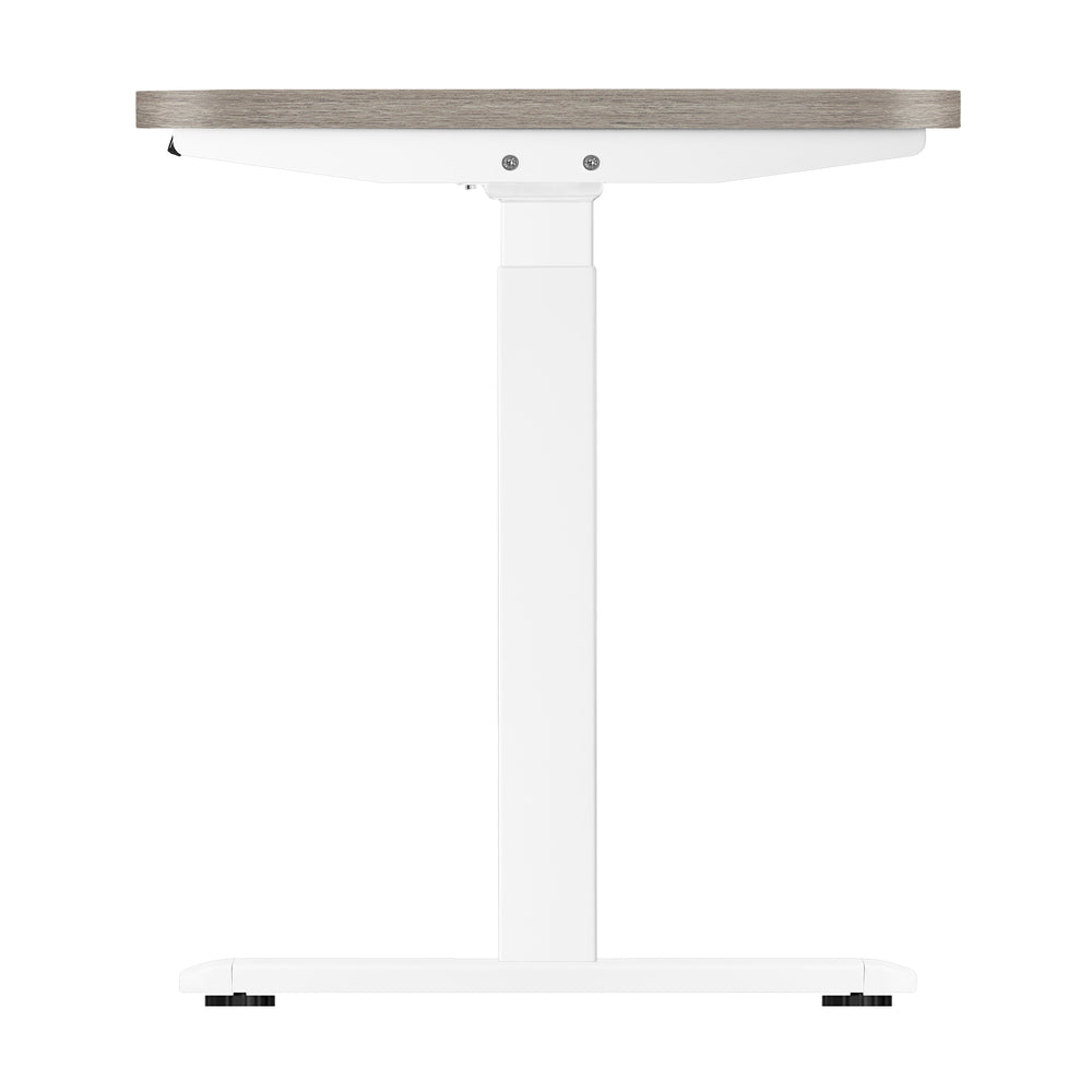Oikiture 140cm Electric Standing Desk Dual Motor White&Grey-Oak