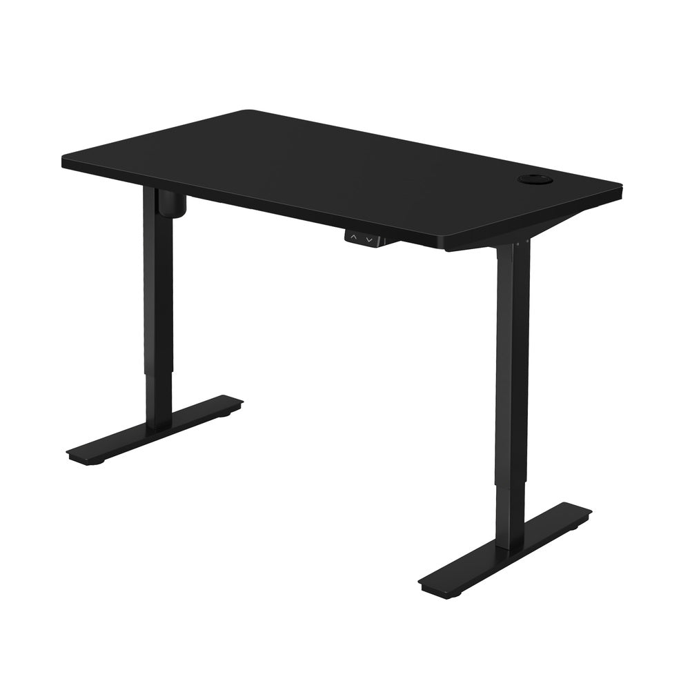 Oikiture Electric Standing Desk Single Motor Black 120cm