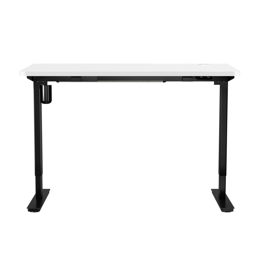 Oikiture Electric Standing Desk Single Motor Black&White 150cm