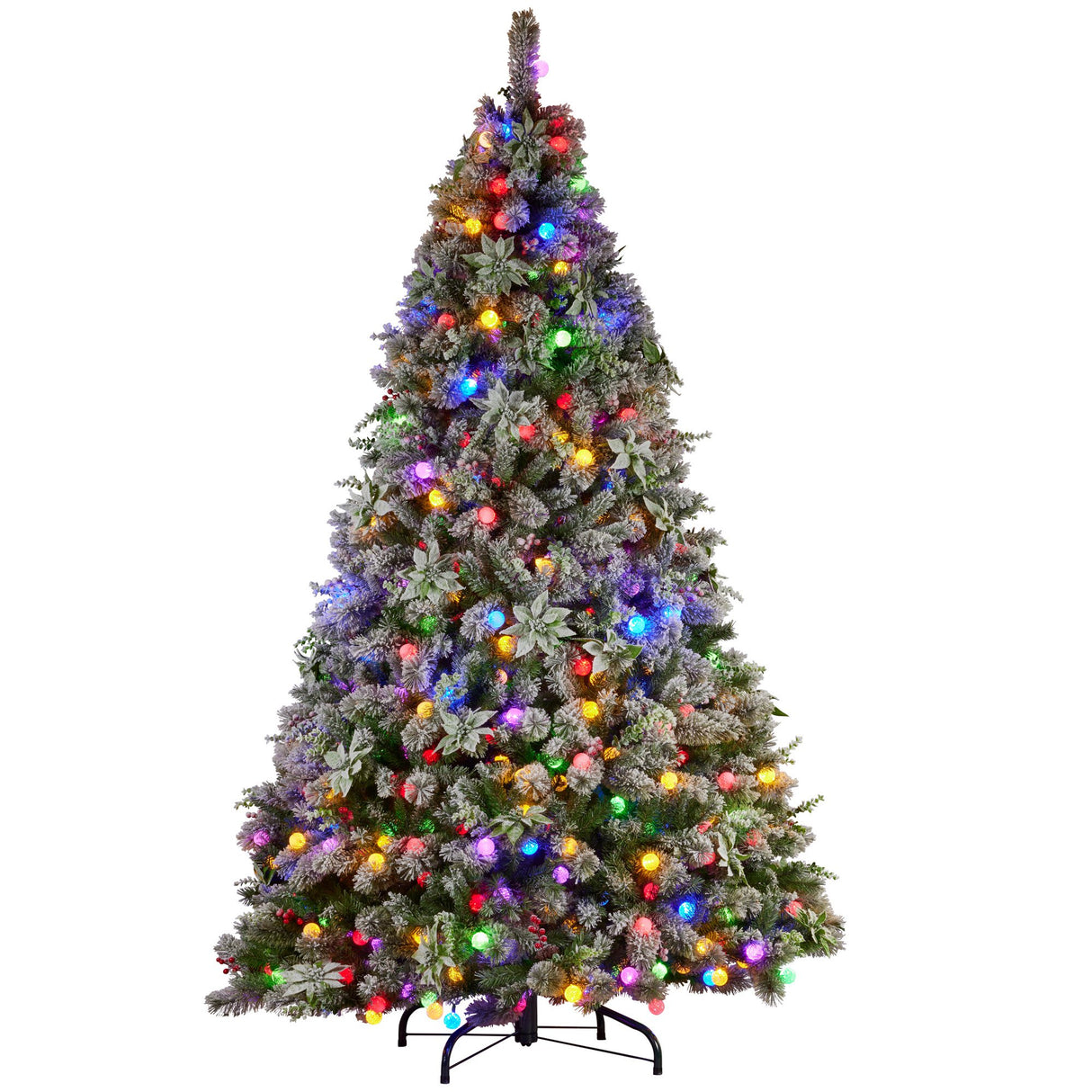 Christabelle Snowy Crown Pine 3.7m Multicolour Pre-Lit Christmas Tree with 5340 Tips