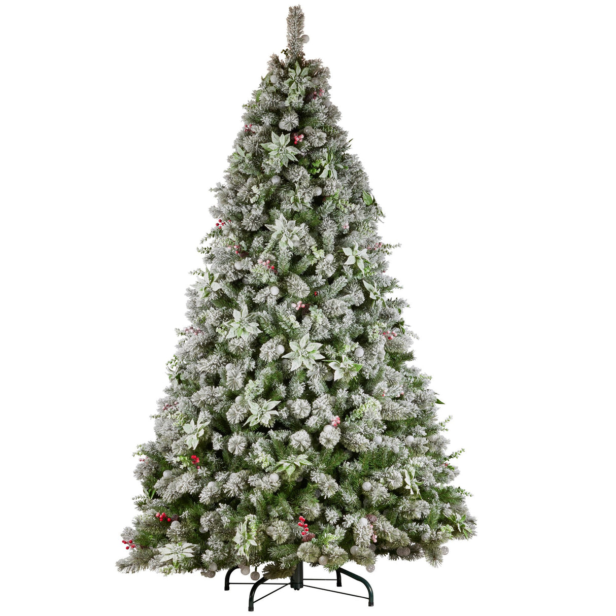 Christabelle Snowy Crown Pine 3.7m Multicolour Pre-Lit Christmas Tree with 5340 Tips
