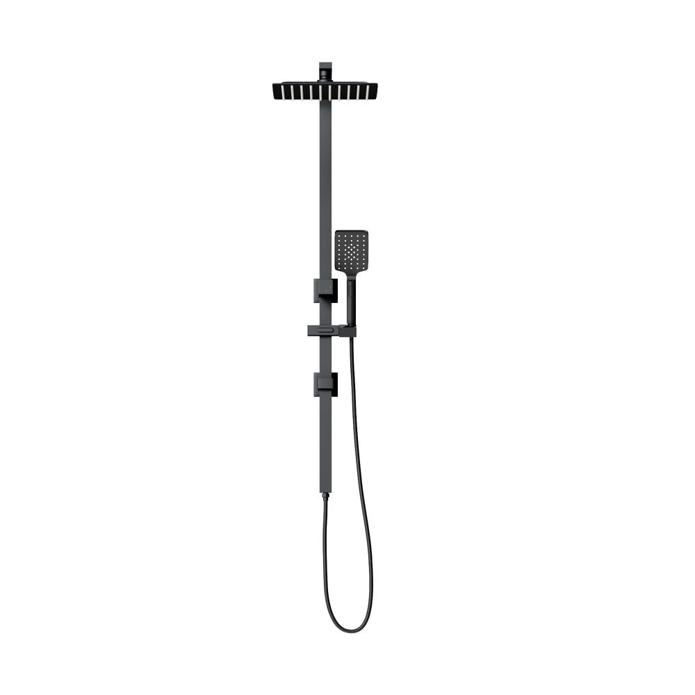 Welba 10" Rain Shower Head Set Square 3-Mode Black