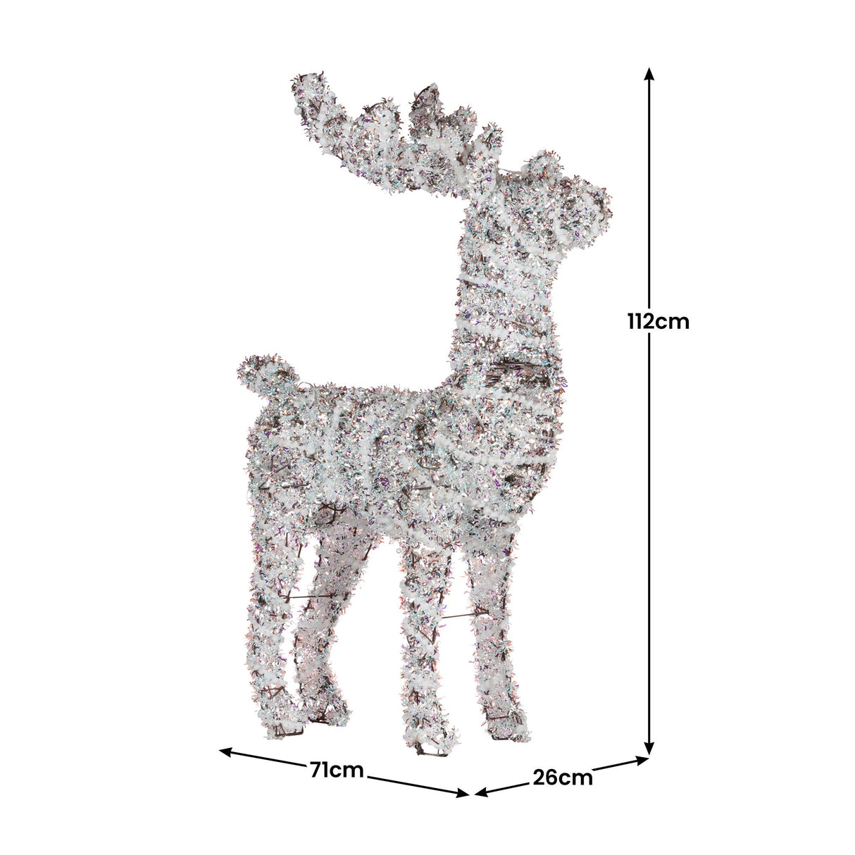 Christabelle 112cm Animated Reindeer Christmas Multi-Colour LED Lights Xmas Decor