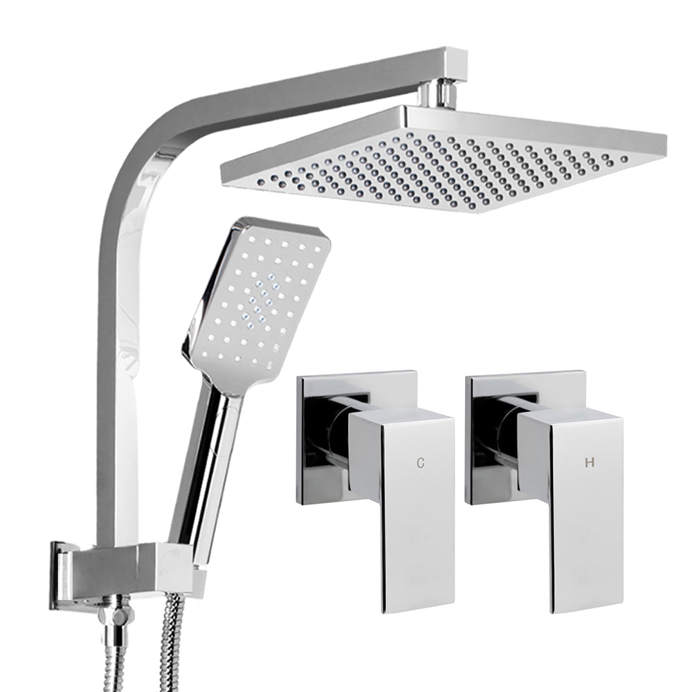 Cefito 8'' Rain Shower Head Set Handheld Square High Pressure wins Tap?Chrome
