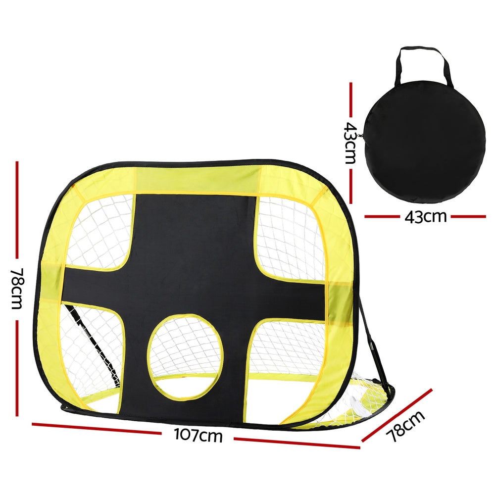 Portable Soccer Training Net - Everfit Rebound Goal with Carry Bag and Fiberglass Stability