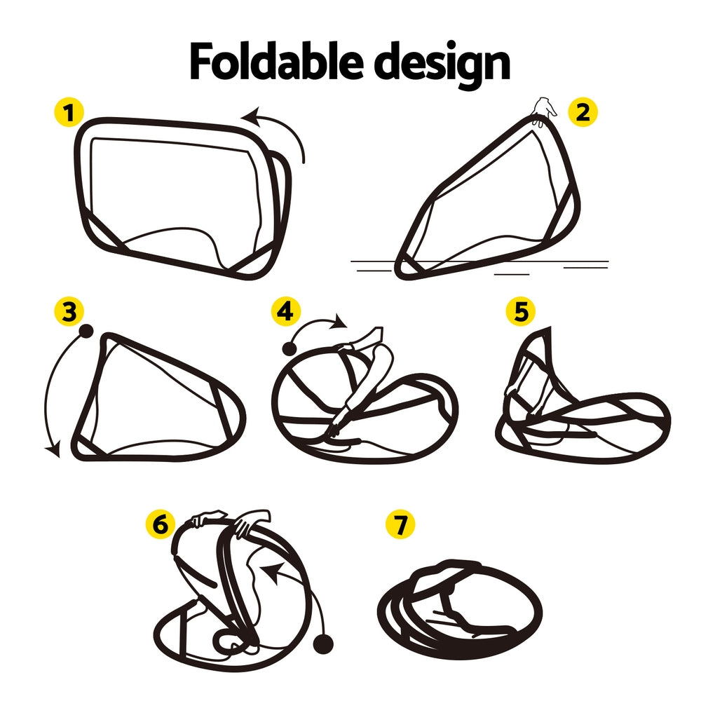 Portable Soccer Training Net - Everfit Rebound Goal with Carry Bag and Fiberglass Stability