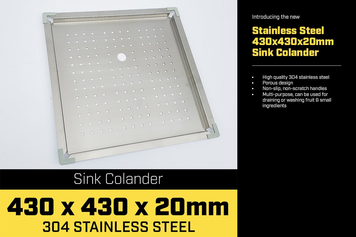 Stainless Steel Sink Colander 430 x 430mm