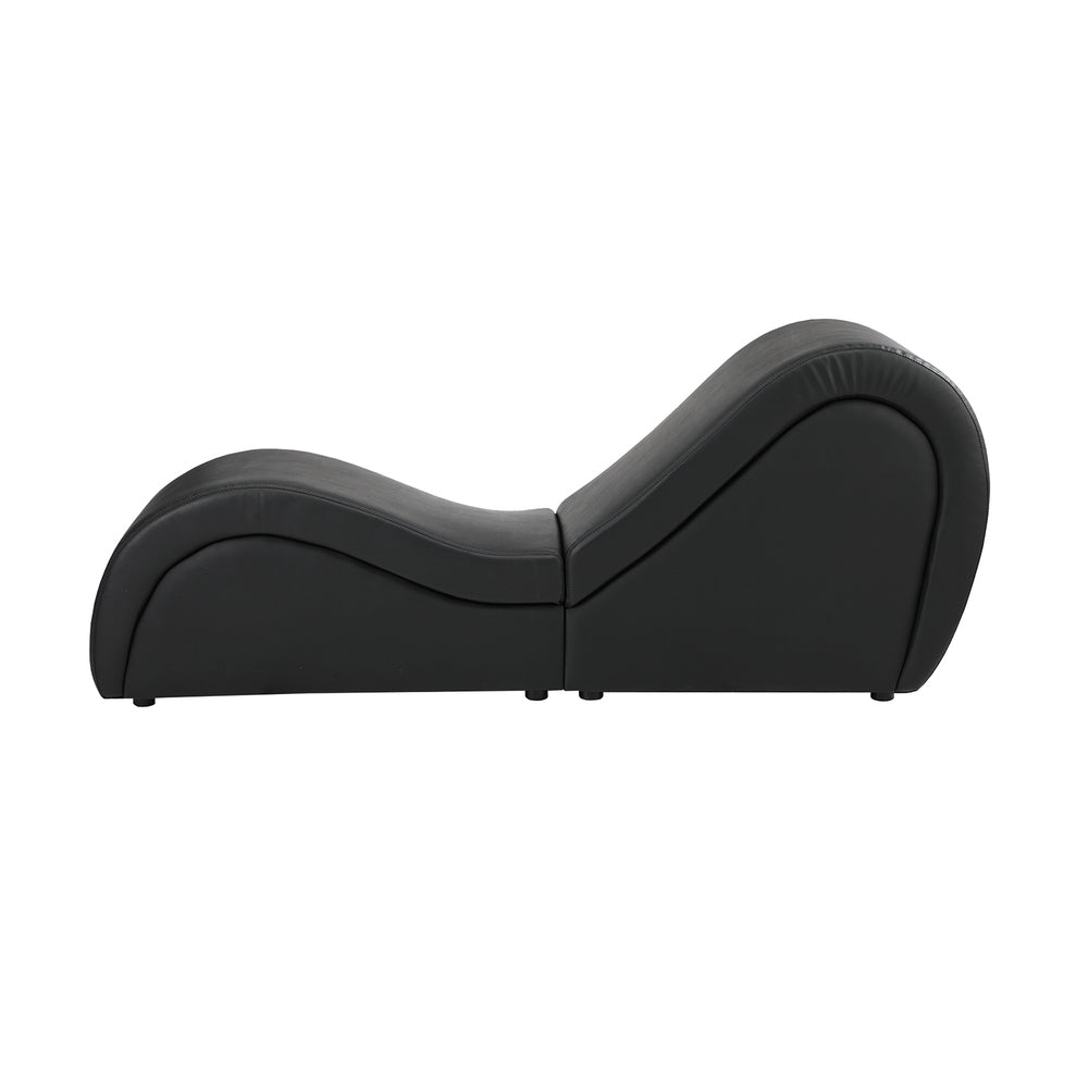 Oikiture Tantra Sofa Love Seat Chaise Lounge Couples Yoga Bed Black