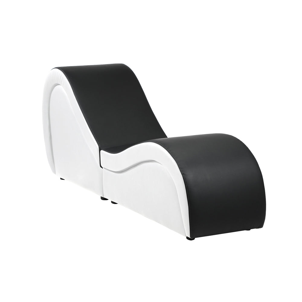 Oikiture Tantra Sofa Love Seat Chaise Lounge Couples Yoga Bed BK&WH