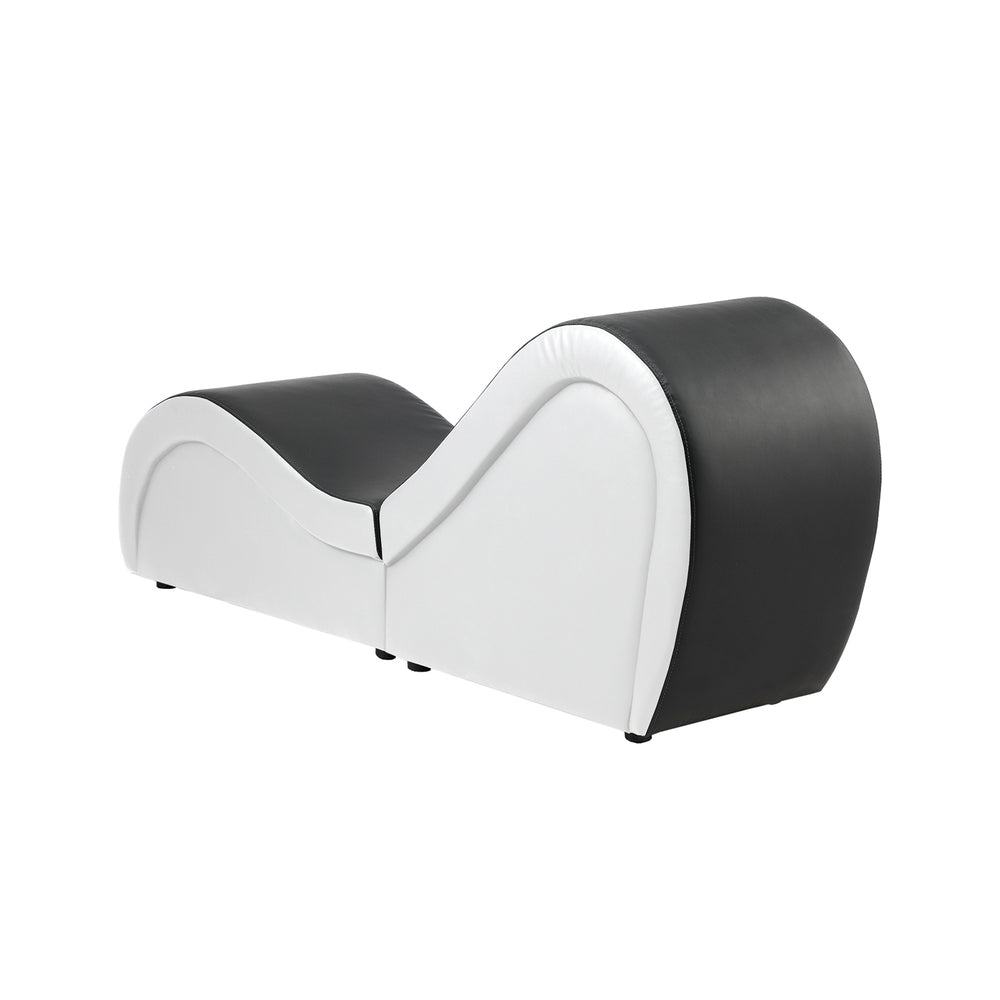 Oikiture Tantra Sofa Love Seat Chaise Lounge Couples Yoga Bed BK&WH