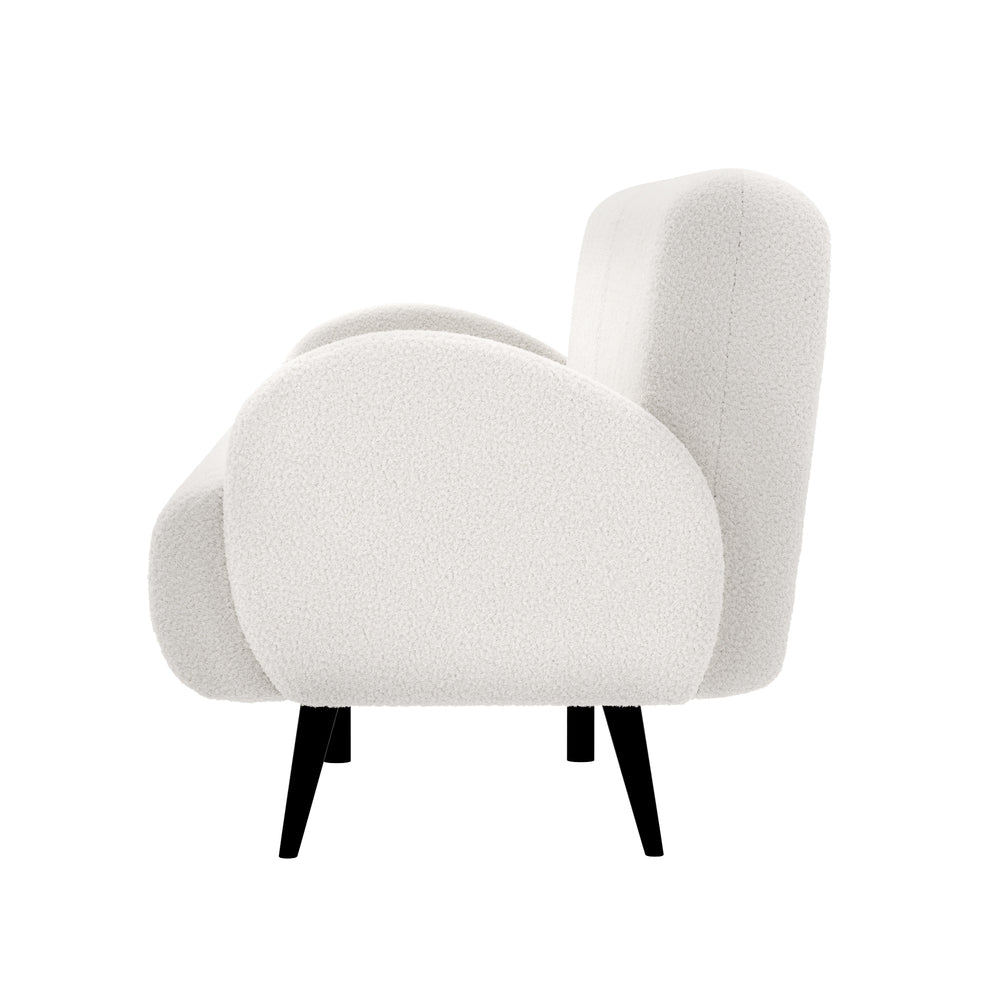 Oikiture Sherpa Sofa Luxury 3 Seater Fleece White