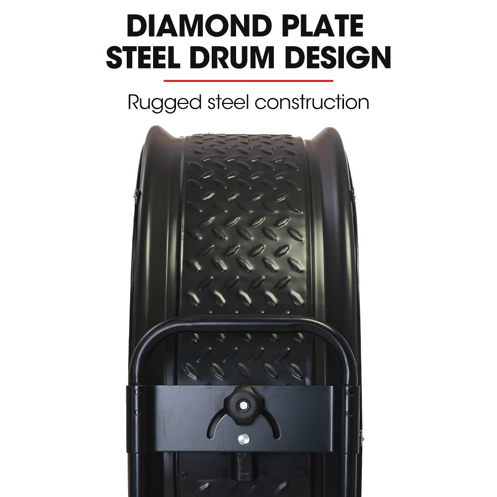 BAUMR-AG 42' 1067mm 660W Industrial Mobile Floor Drum Fan, Belt Drive, Tilting, Large, Commercial, Heavy-duty Frame, EESS Certified