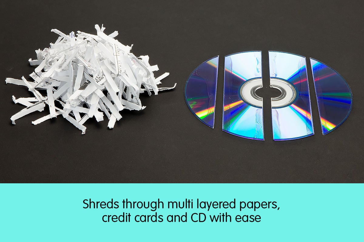 Centurion 21L Cross-Cut Office Shredder 10-Sheet Paper, CD & Credit Card Security