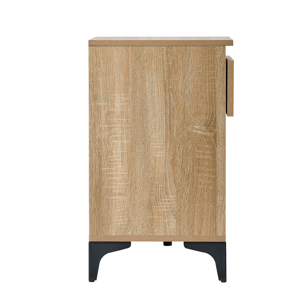 Oikiture Shoe Cabinet Bench Storage Drawer 6 Shelves Polyester Seat