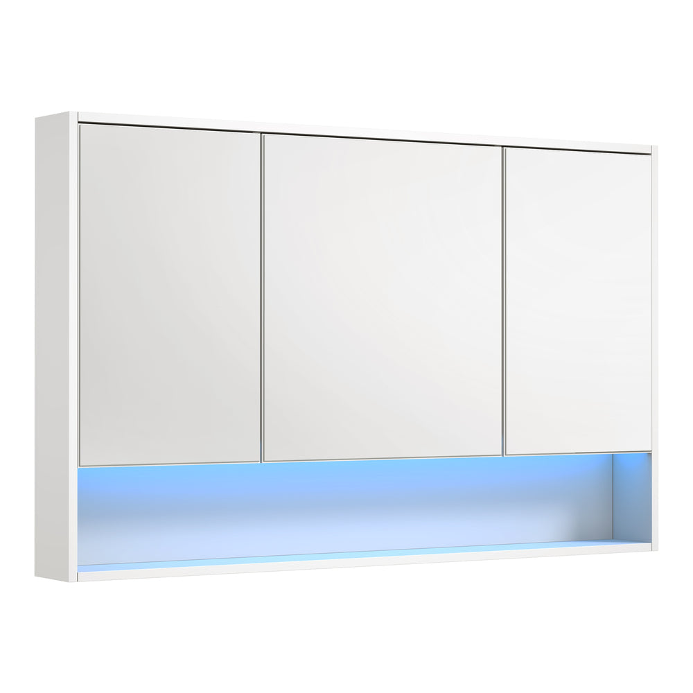 Welba Bathroom Mirror Cabinet LED Wall Storage 1200x750mm