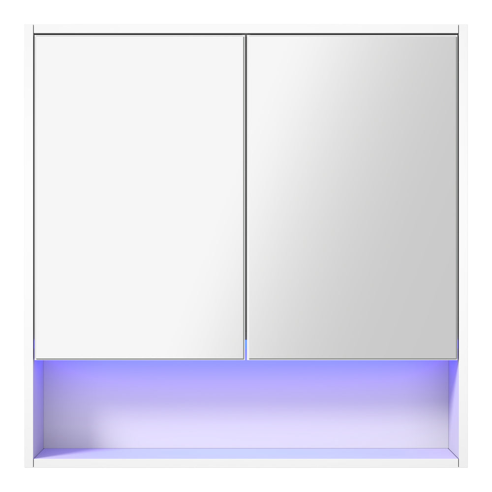 Welba Bathroom Mirror Cabinet LED Wall Storage 750x750mm