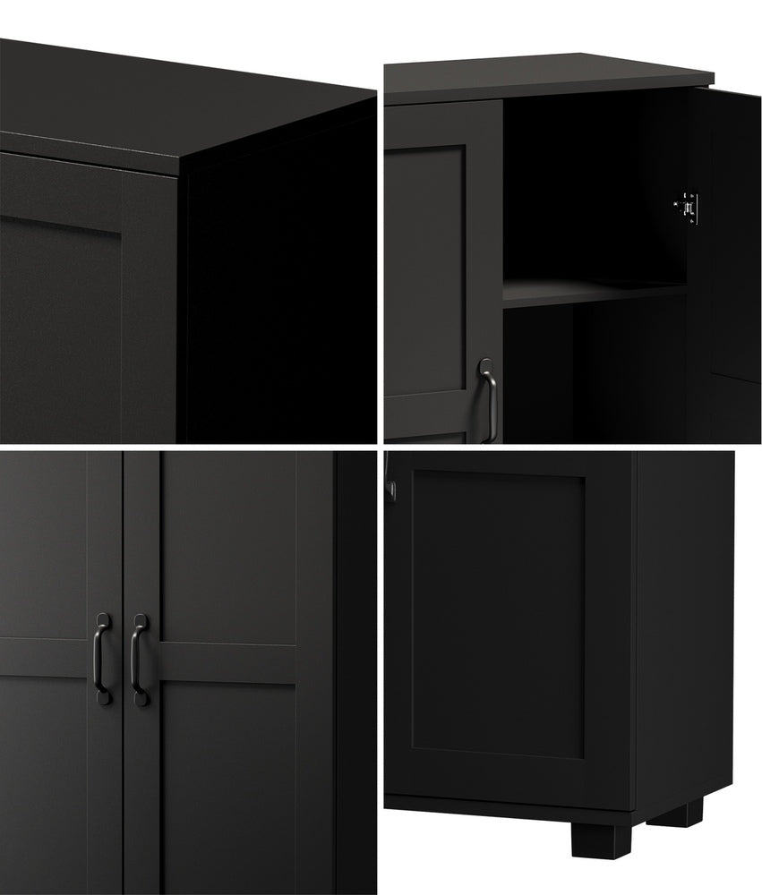 Oikiture Storage Cabinet Buffet Sideboard 2 Door Black