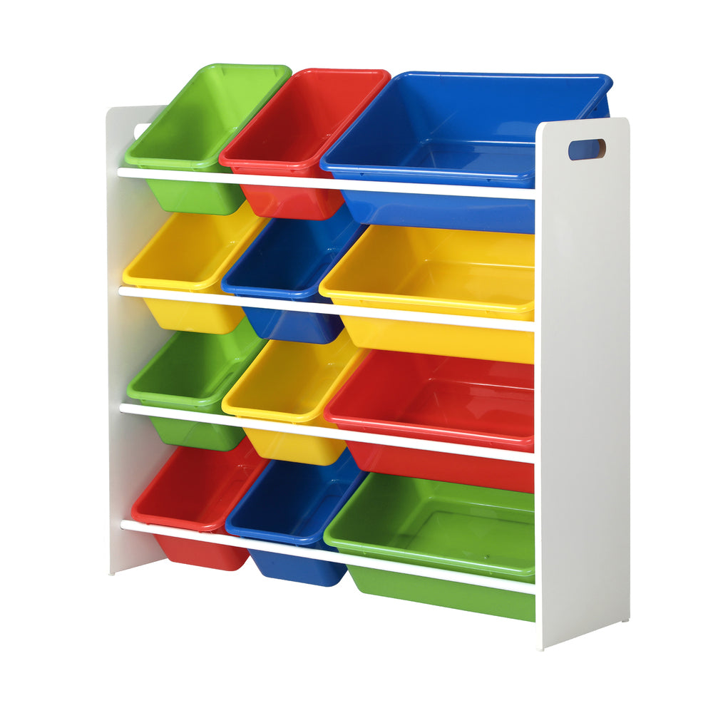 Oikiture Kids Toy Box Organiser 12 Bins