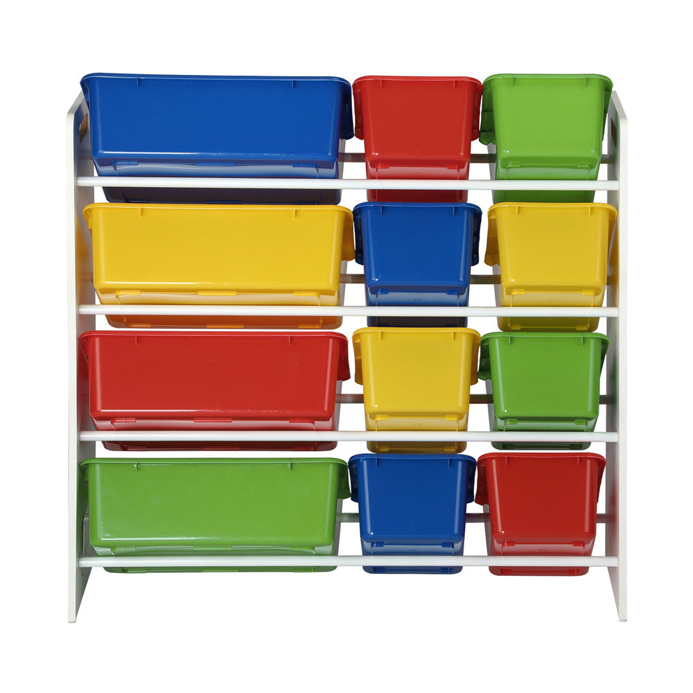 Oikiture Kids Toy Box Organiser 12 Bins