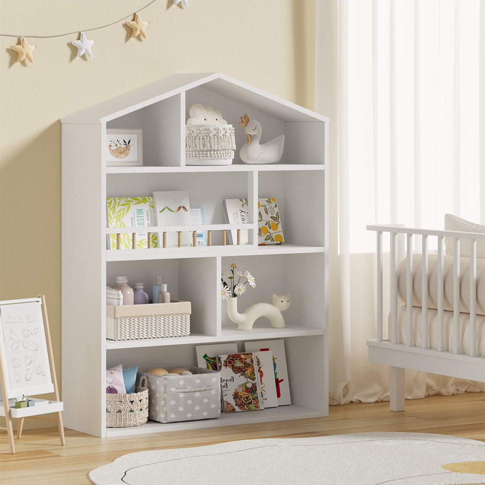 Oikiture Kids Bookshelf Bookcase Organiser Display Shelf